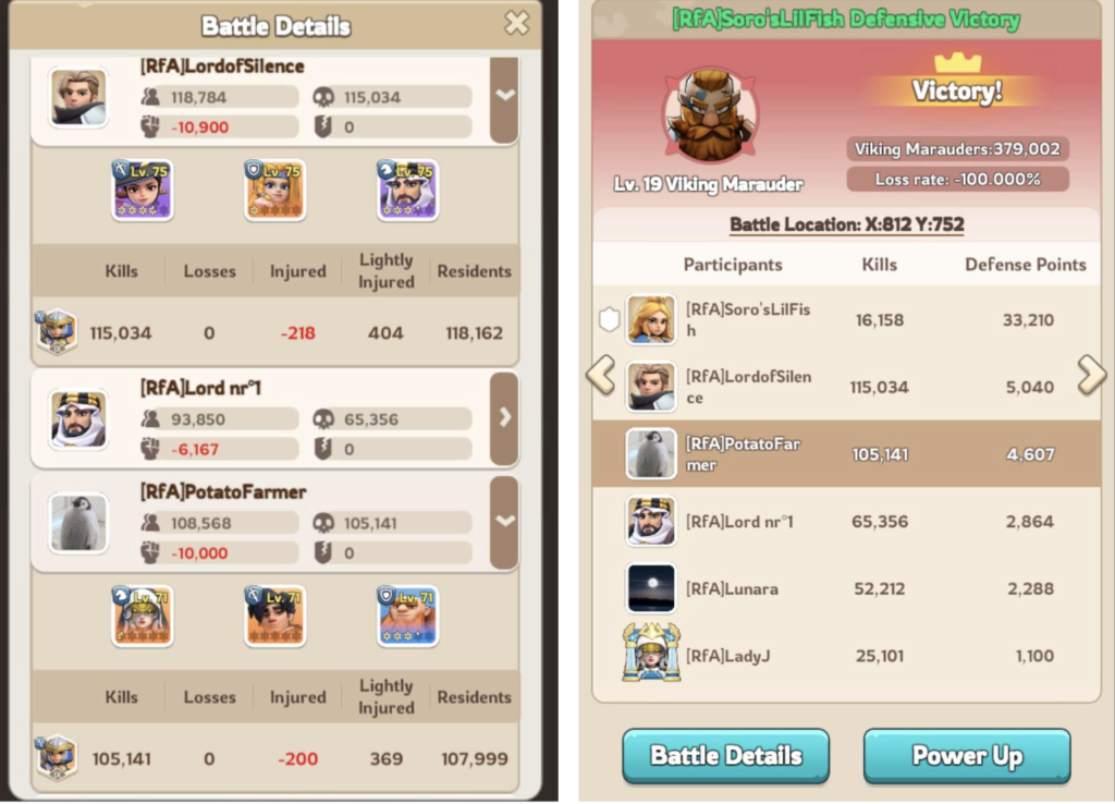 Kingshot battle details