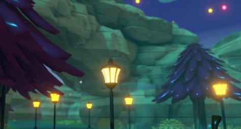 Section: How to Unlock Nighttime. Nearby text: Look around the orchard for the street lights. Shoot each light until it turns orange.