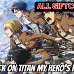 Attack on Titan: My Hero's Path codes