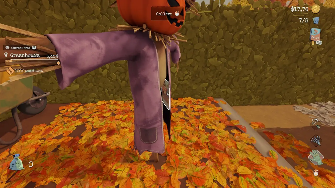 find the collectible hidden in the Scarecrow's jacket.