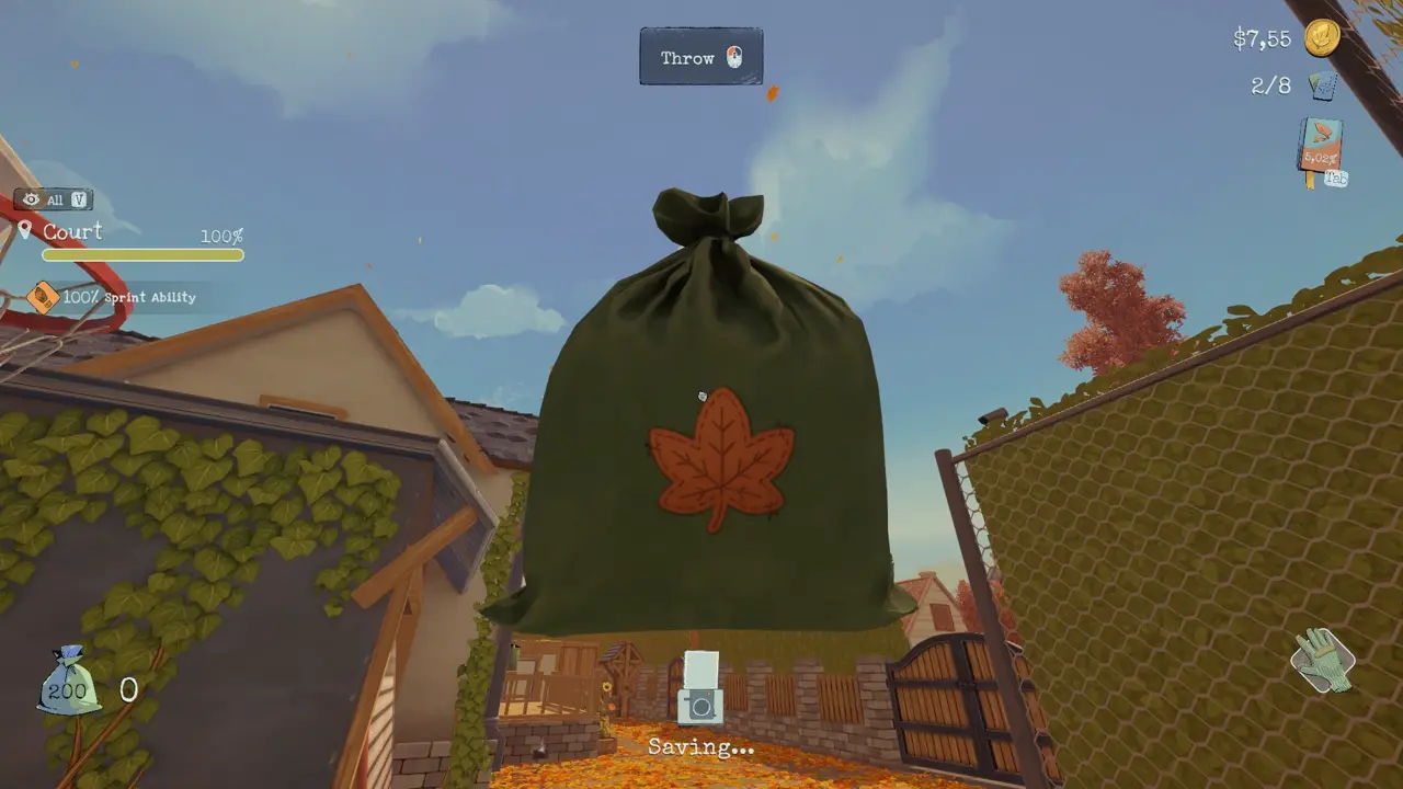 the game Leaf it Alone basketball court for the Trashketball achievement.