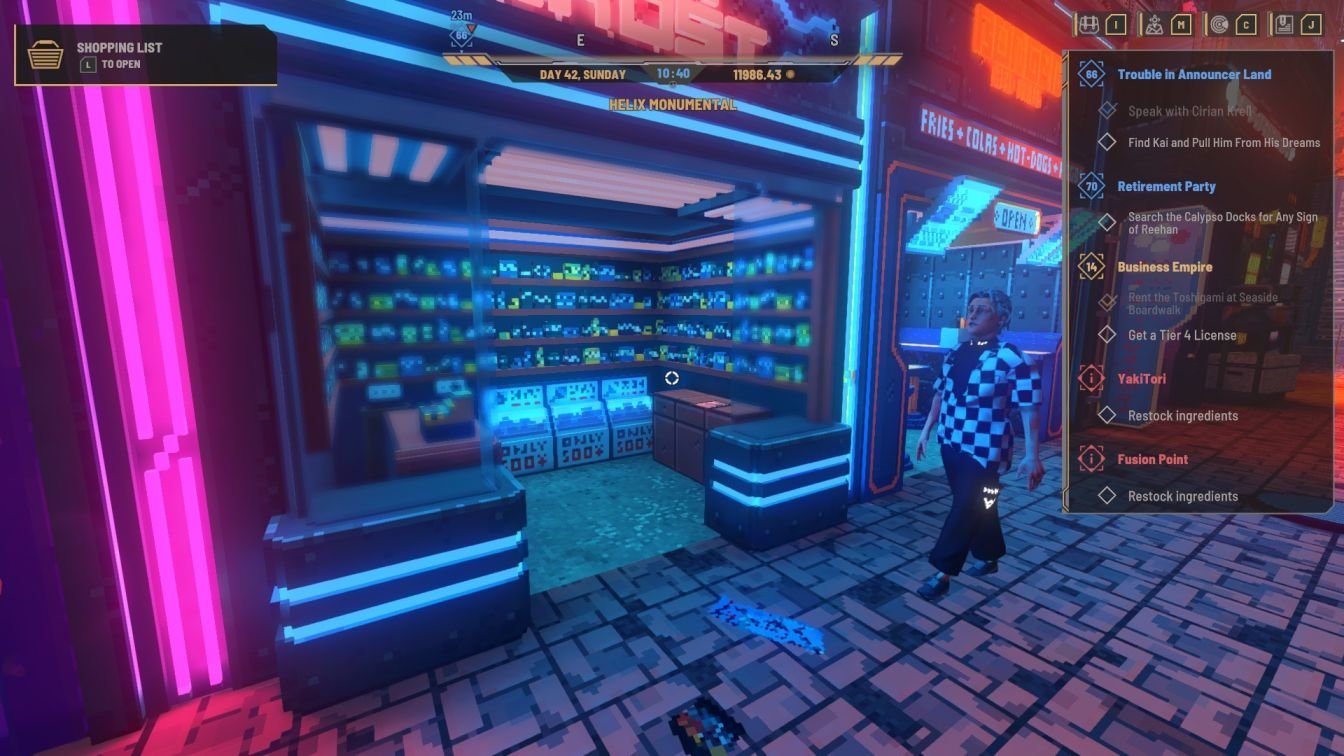 Nivalis Nights Helix Monumental Rivalries menu card location inside blue digi ghost booth