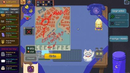 Scritchy Scratchy gameplay showing the Final Chance ticket on the table waiting to be claimed