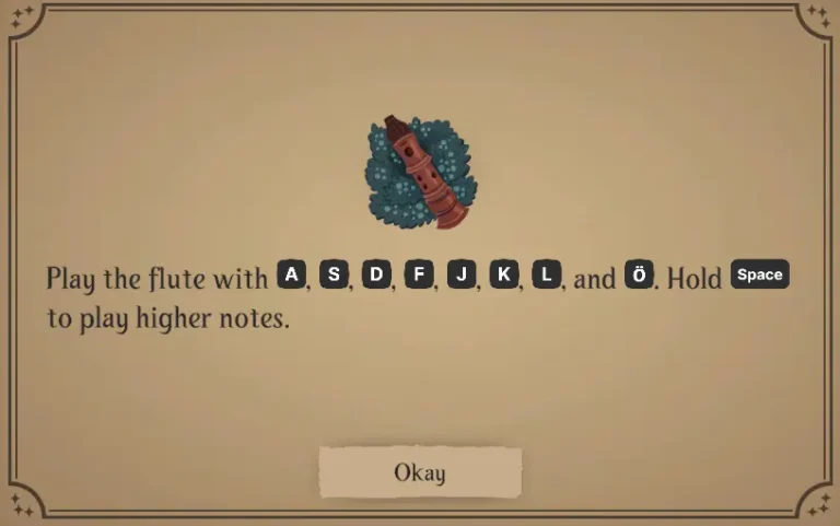 Songs of Glimmerwick character selection screen showcasing the Cobalt Juniper flute option.