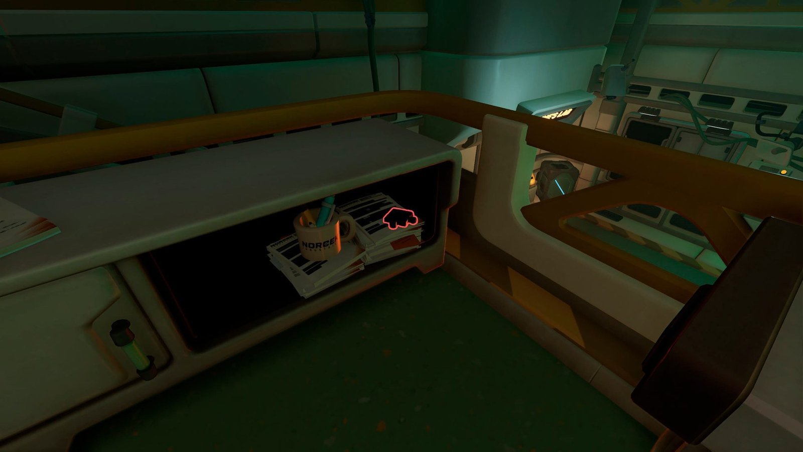 Section: Piece #6: Research & Development. Nearby text: Look for a small cabinet to the left of the stairs. Check inside it to collect the sixth puzzle piece.