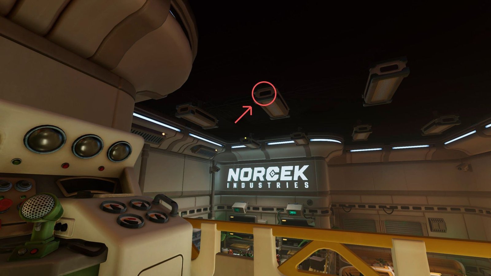 Section: Piece #12: Common Room Balcony. Nearby text: Stay on the balcony and turn toward the Common Room. Now look up at the ceiling lights that I have marked below in the image to find the final jigsaw puzzle piece.