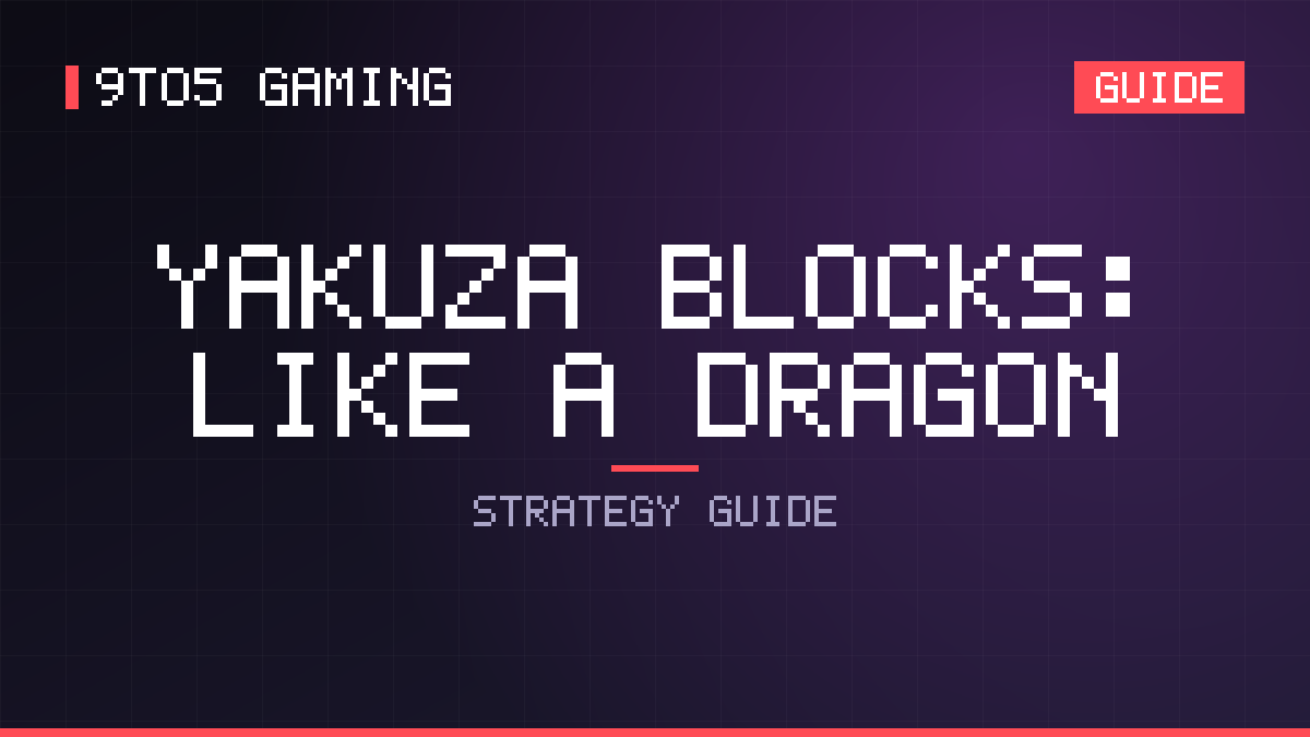 Yakuza Blocks: Like a Dragon guide cover